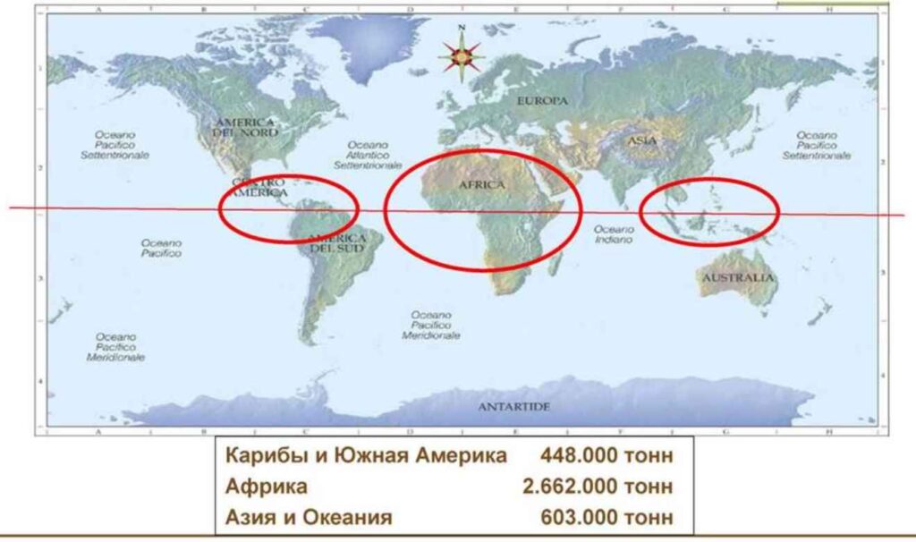 Зоны сбора какао